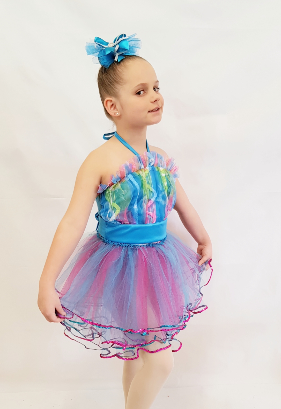 PINK/BLUE TOP - AngelBows Dancewear Solutions