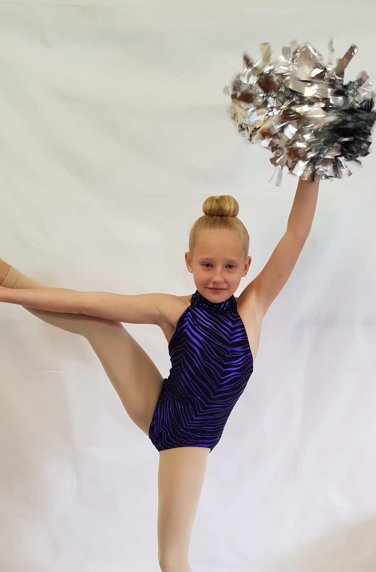 LEOTARD - PURPLE/BLACK - AngelBows Dancewear Solutions