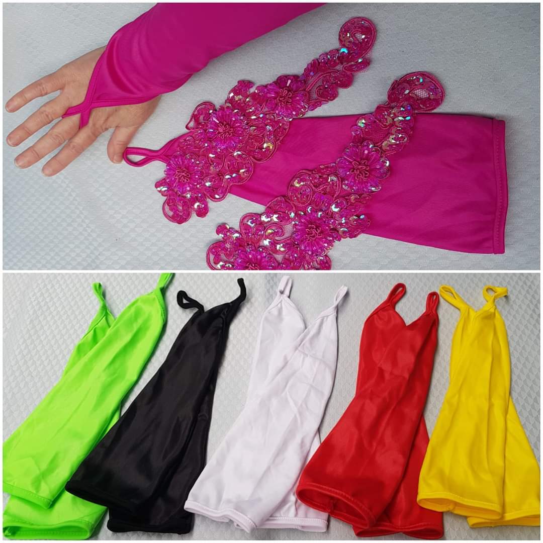 GAUNTLETS, FINGERLESS ARM GLOVE - AngelBows Dancewear Solutions